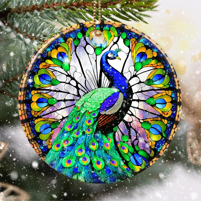 Touber Peacock Christmas Ornament, Christmas Ornaments for Tree, Christmas Tree Decor, Holiday Ornament - Image 1